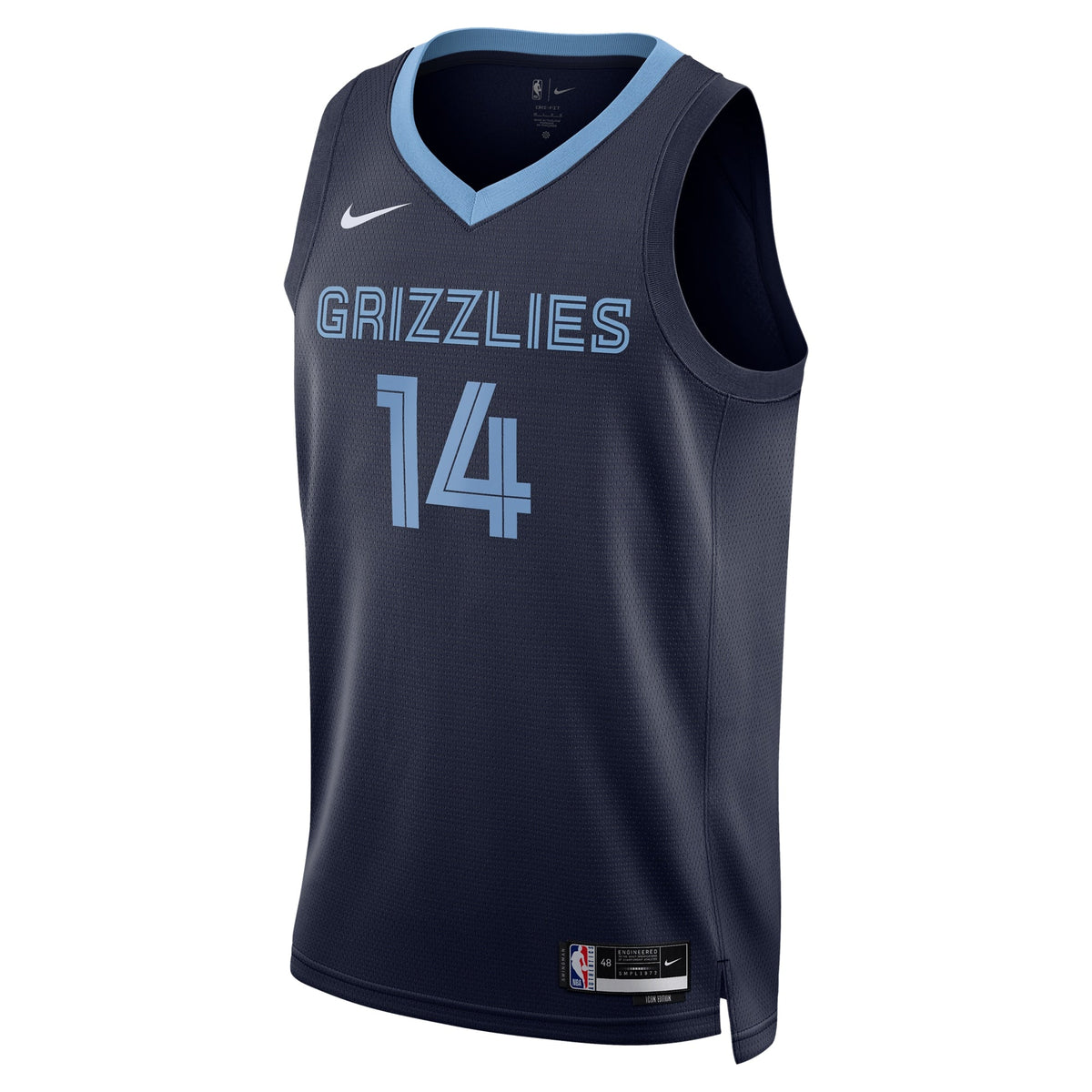 Zach Edey Memphis Grizzlies Swingman Icon Jersey - Navy - Unisex product image 3, provided for visual reference and product