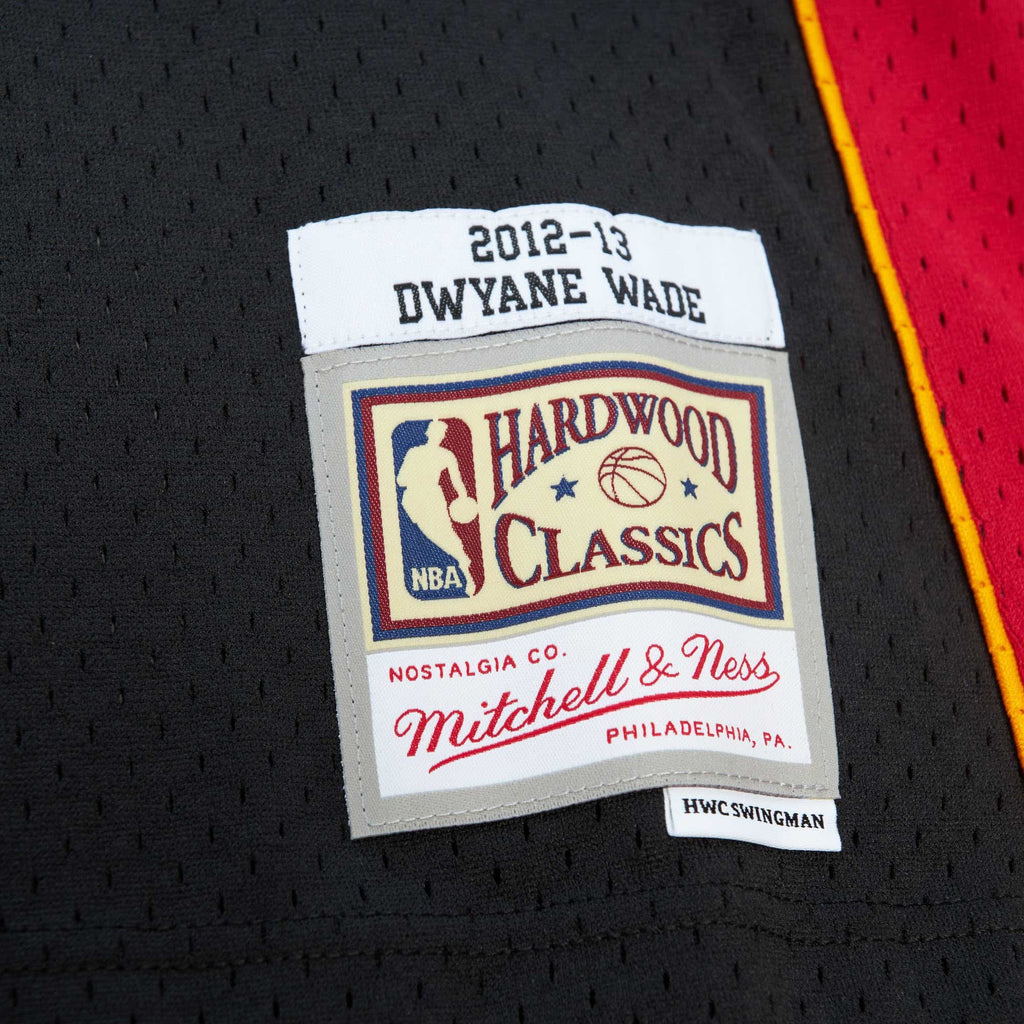 Dwyane Wade Miami Heat 2012 Hardwood Classics Swingman Road Jersey product image 6, provided for visual reference and