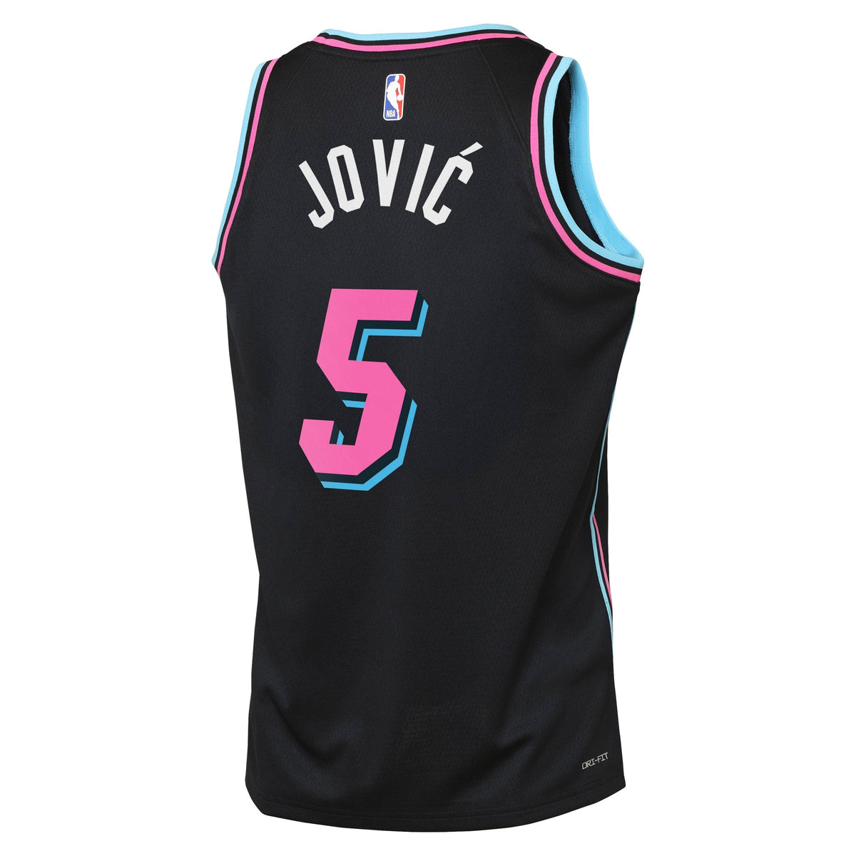 Nikola Jović Miami Heat 2025/26 City Edition Swingman Jersey - Black - Youth product image 4, provided for visual reference
