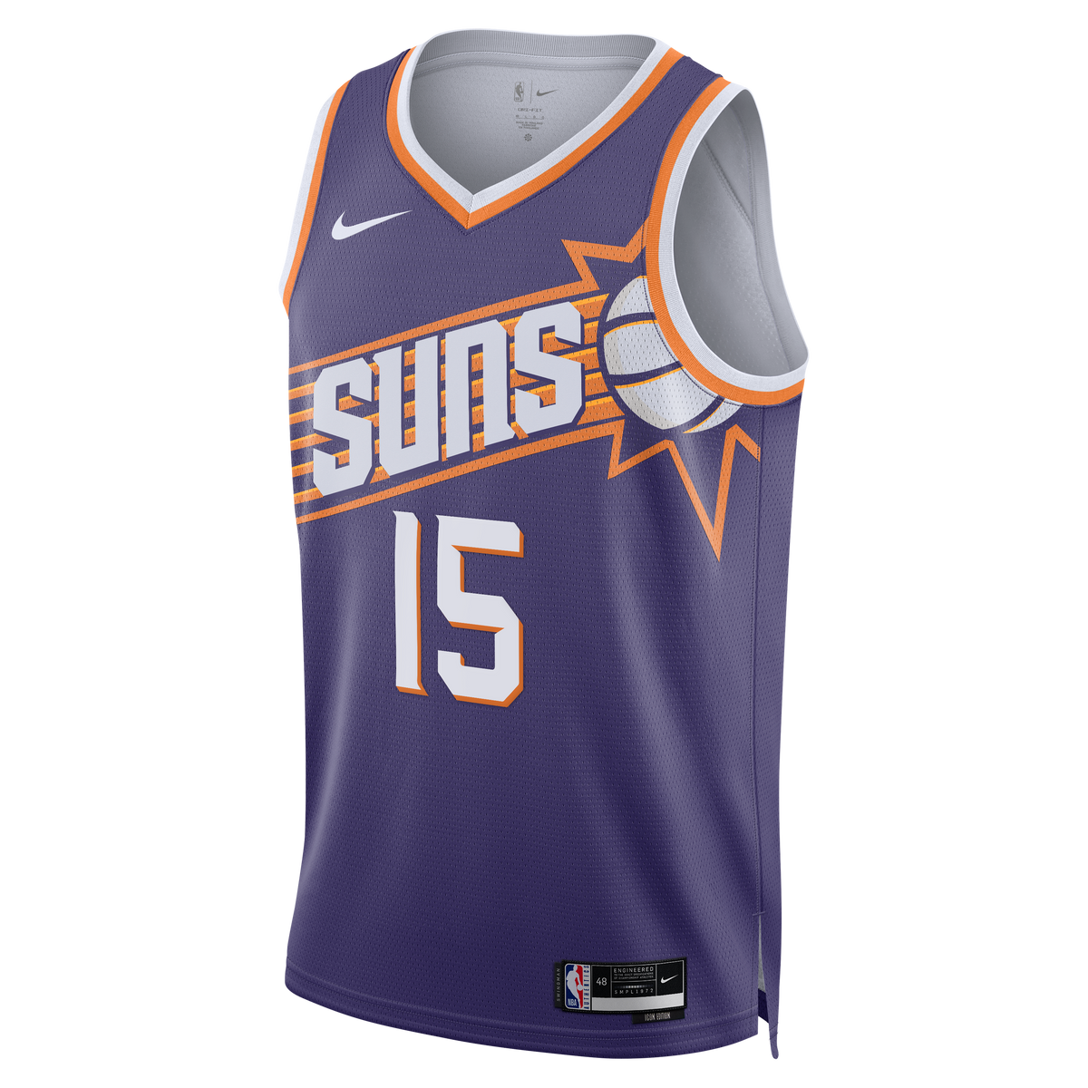 Devin Booker Phoenix Suns Icon Edition Swingman Jersey - Purple - Unisex product image 3, provided for visual reference and