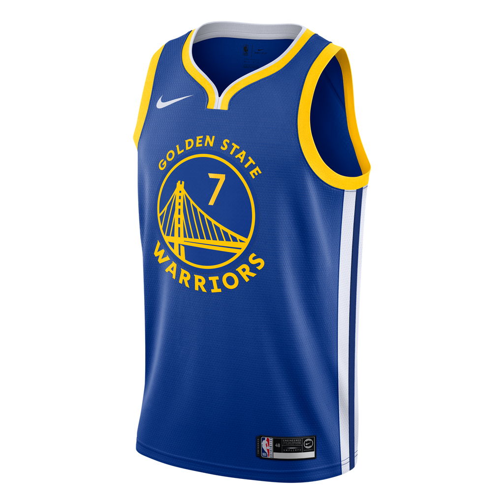 Kristaps Porziņģis Golden State Warriors Icon Edition Swingman Jersey - Royal - Youth product image 3, provided for visual