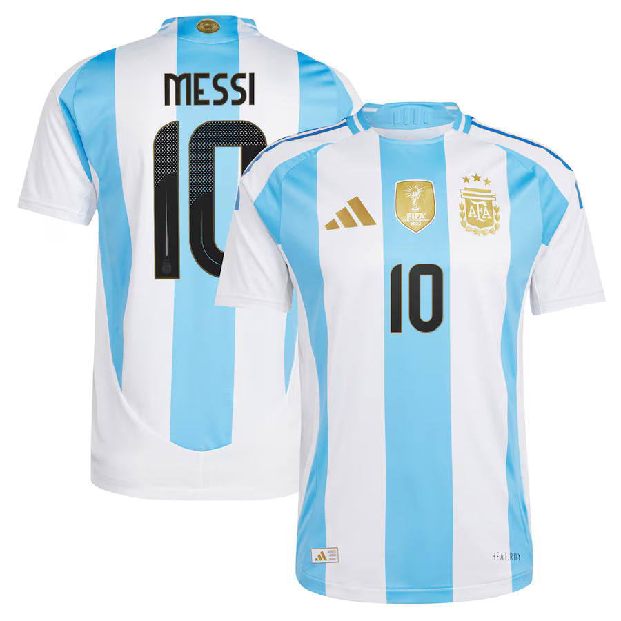 2024 adidas ARGENTINA HOME AUTHENTIC MESSI #10 JERSEY product image 2, provided for visual reference and product detail