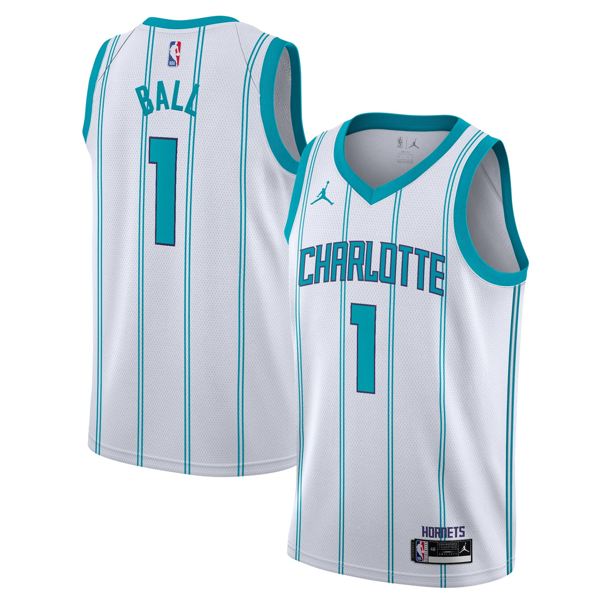 LaMelo Ball Charlotte Hornets Association Edition Swingman Jersey - White - Youth product image 1, provided for visual