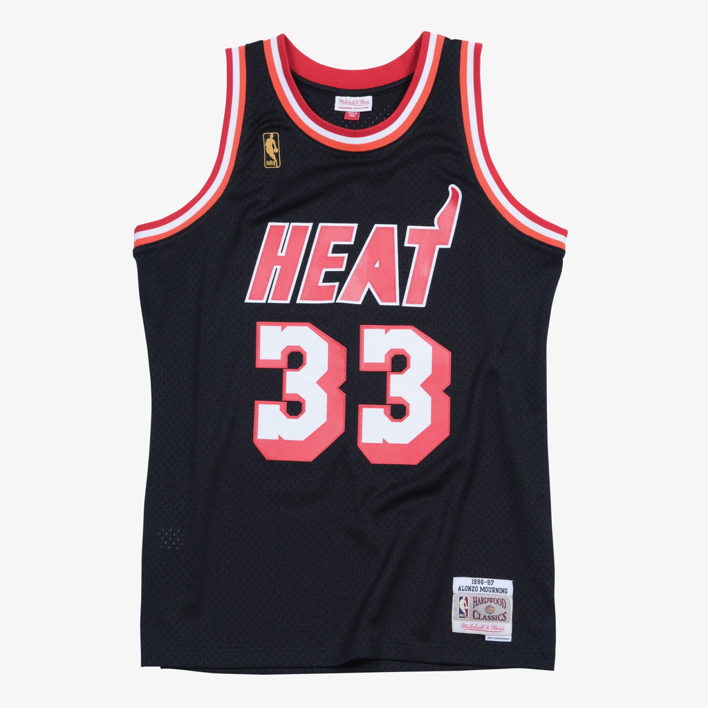 Alonzo Mourning Miami Heat Hardwood Classics Swingman Jersey - Mens product image 1, provided for visual reference and