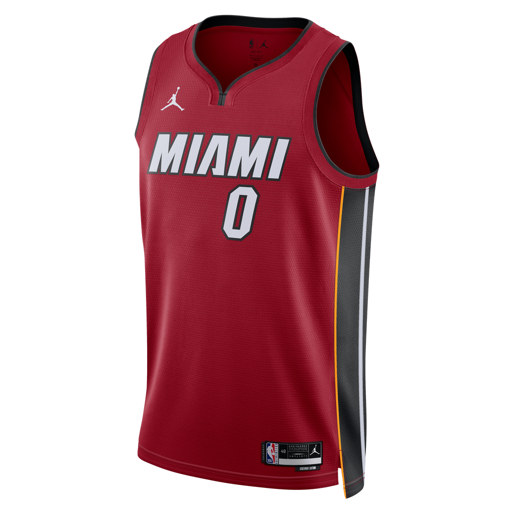 Simone Fontecchio Miami Heat Statement Edition Swingman Jersey - Red - Unisex product image 3, provided for visual reference