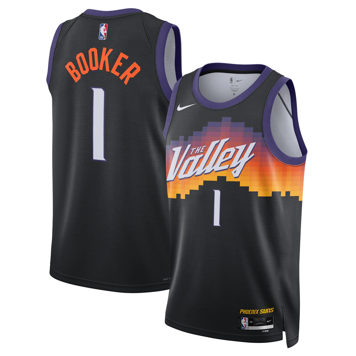 Devin Booker Phoenix Suns 2025/26 City Edition Swingman Jersey - Black - Unisex product image 1, provided for visual
