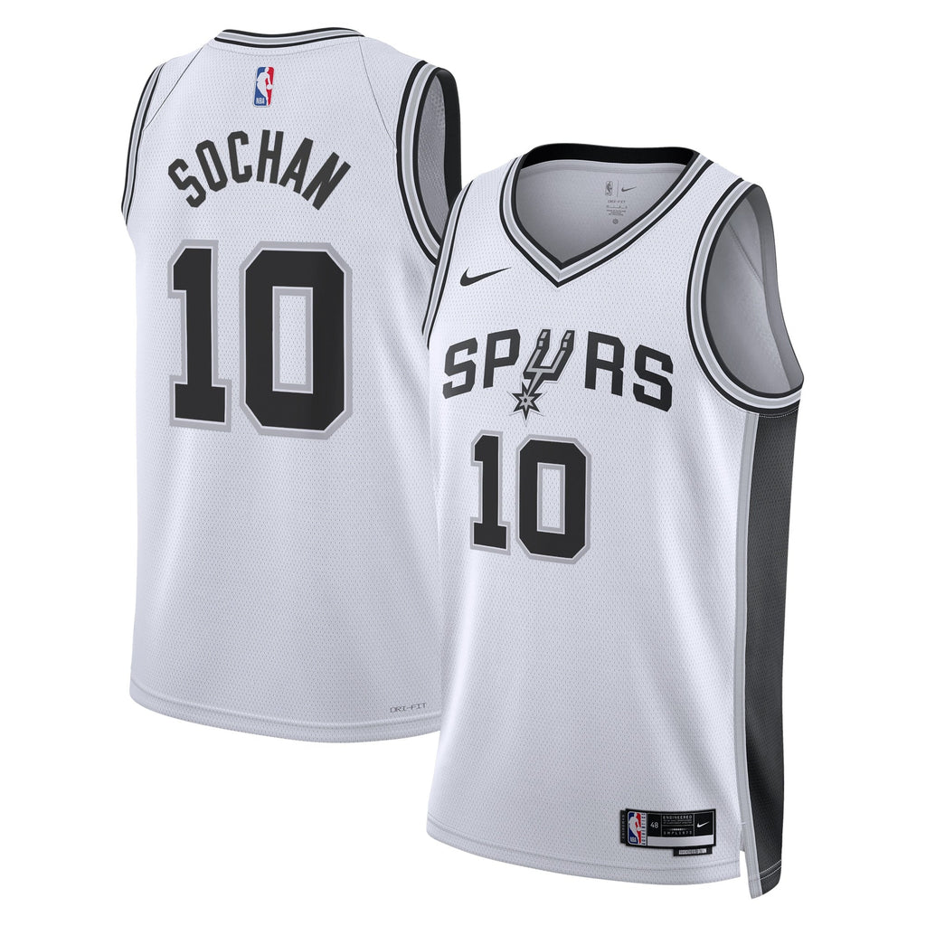 Jeremy Sochan San Antonio Spurs Association Edition Swingman Jersey - White - Unisex product image 1, provided for visual