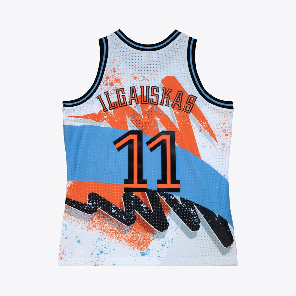 Zydrunas Ilgauskas Cleveland Cavaliers 1997 Hyper Hoops Swingman Jersey - White product image 4, provided for visual