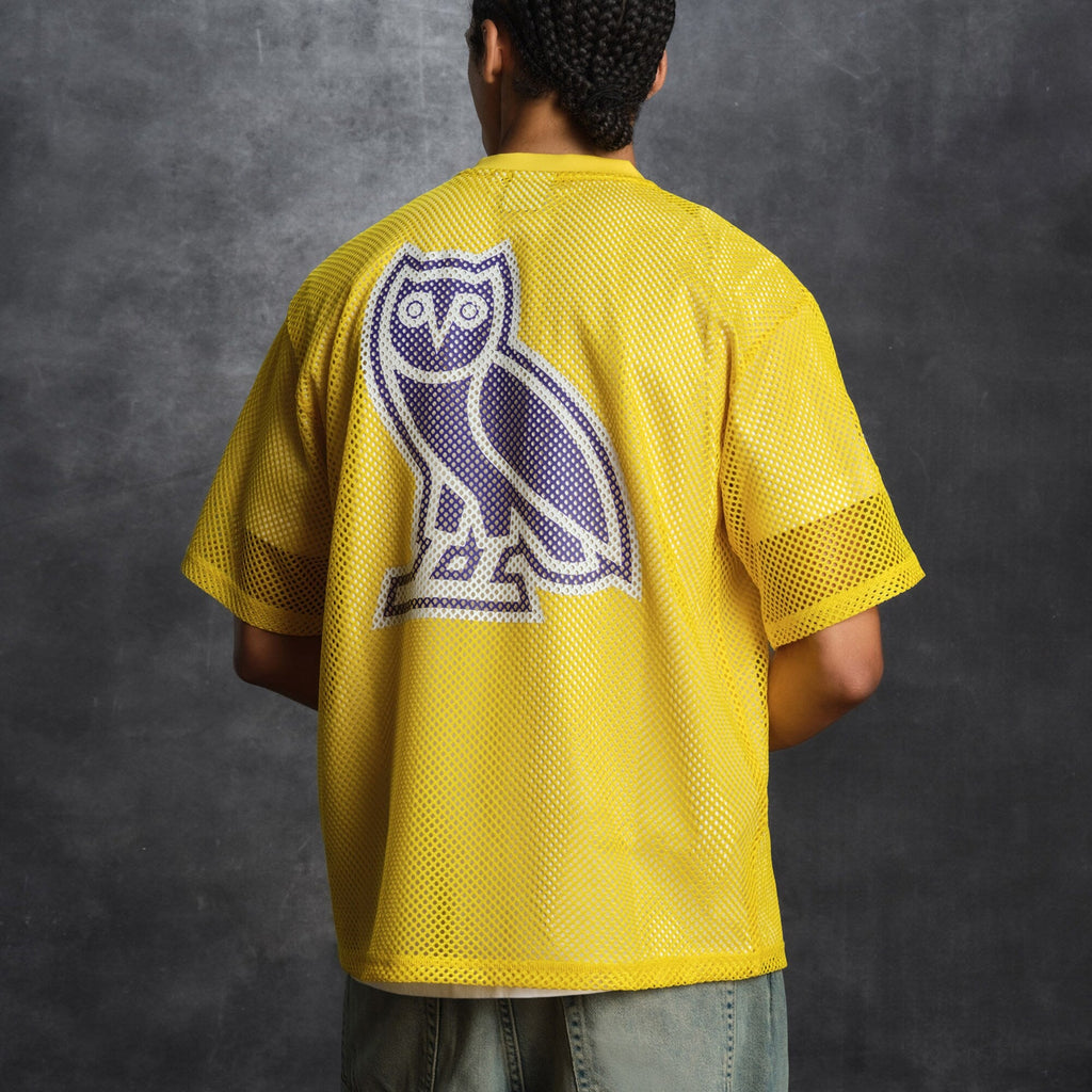 Los Angeles Lakers OVO Mesh Football Jersey - Mens product image 9, provided for visual reference and product detail review