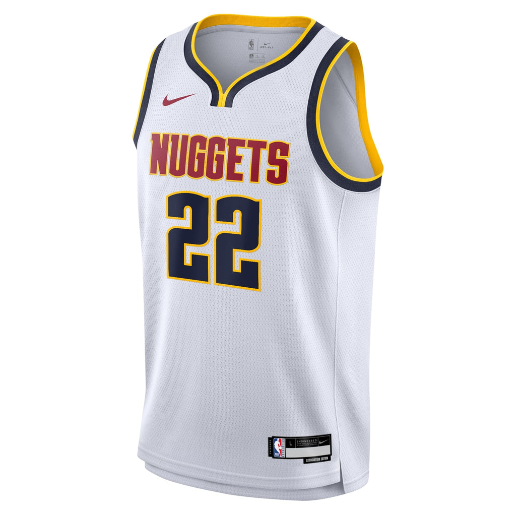 Zeke Nnaji Denver Nuggets Swingman Association Jersey - White - Youth product image 3, provided for visual reference and