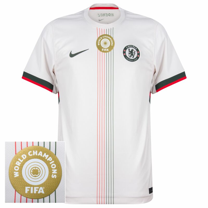 25/26 CHELSEA AWAY JERSEY w/ World Champions Badge product image 1, provided for visual reference and product detail review