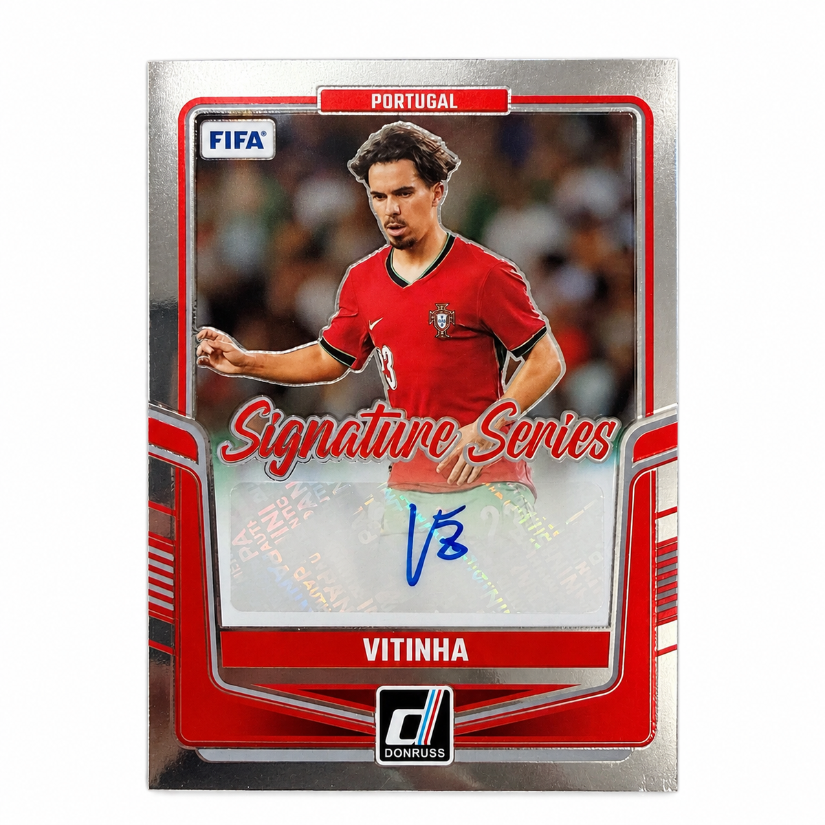 2024-25 Panini Vitinha Donruss Signatures Series Silver Prizms Portugal product image 1, provided for visual reference and