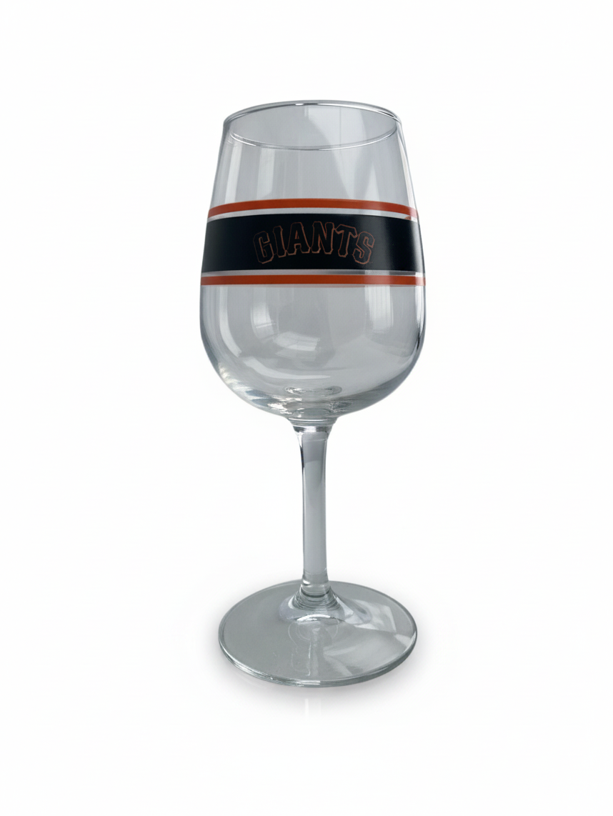 San Francisco Giants 12.75oz Stripes Stemmed Wine Glass product image 2, provided for visual reference and product detail