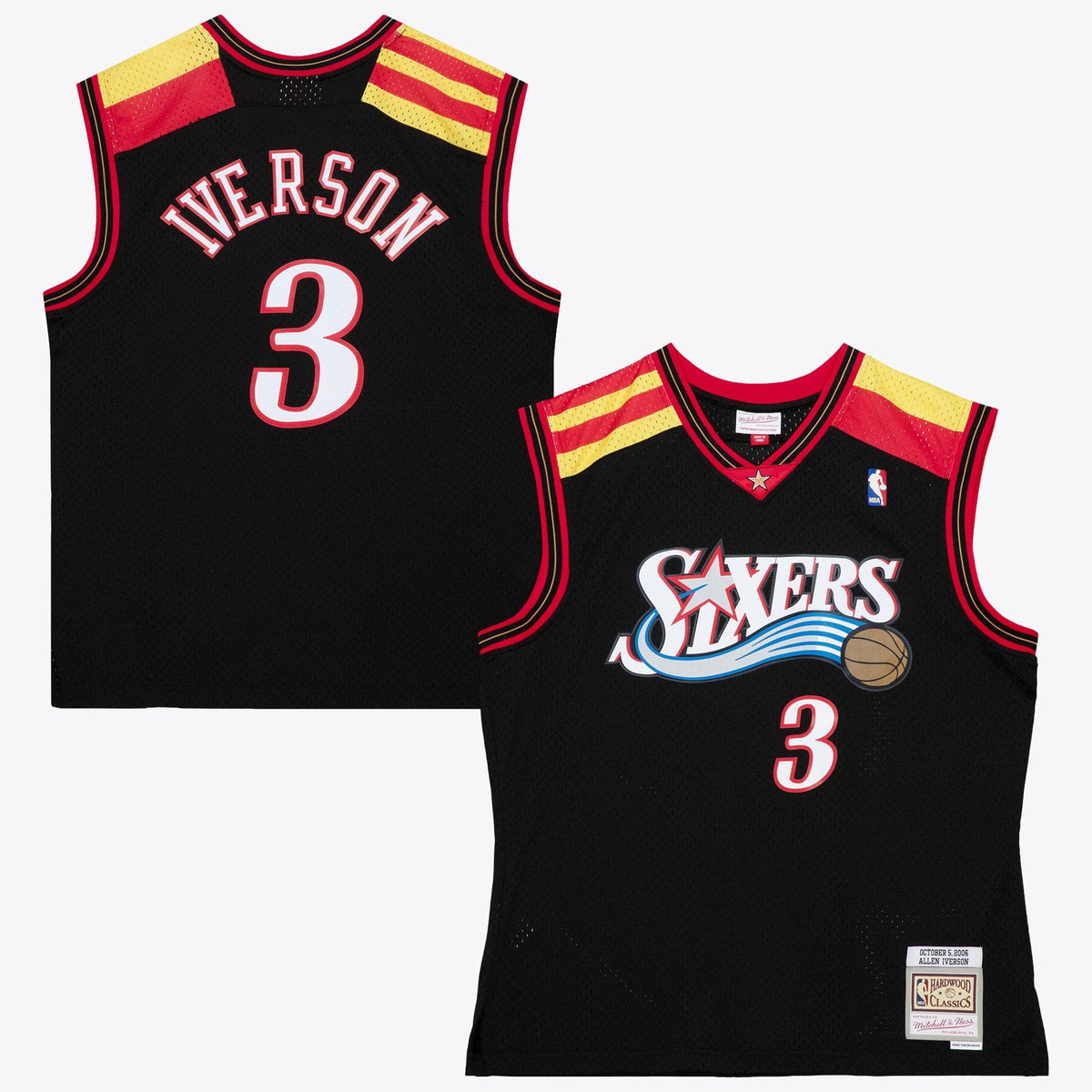 Allen Iverson Philadelphia 76ers 2006 Spain Authentic Alternate Jersey - Black product image 1, provided for visual