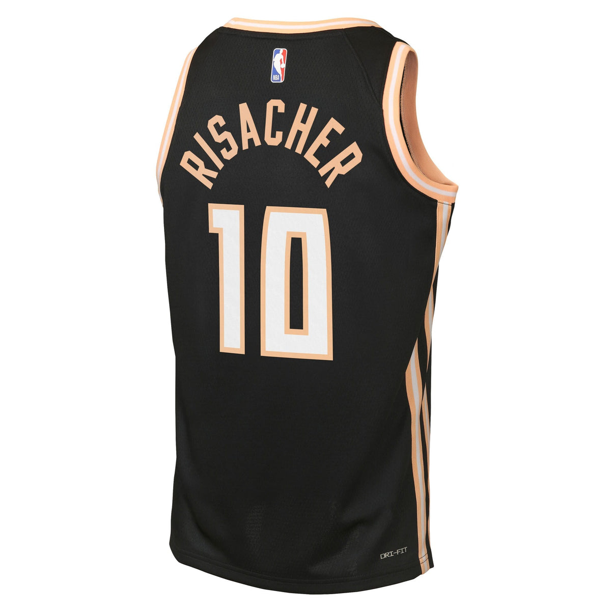 Zaccharie Risacher Atlanta Hawks 2025/26 City Edition Swingman Jersey - Black - Youth product image 4, provided for visual