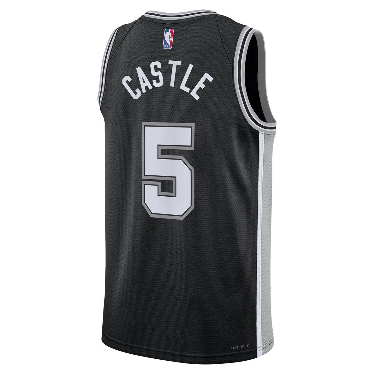 Stephon Castle San Antonio Spurs Swingman Icon Jersey - Black - Unisex product image 4, provided for visual reference and