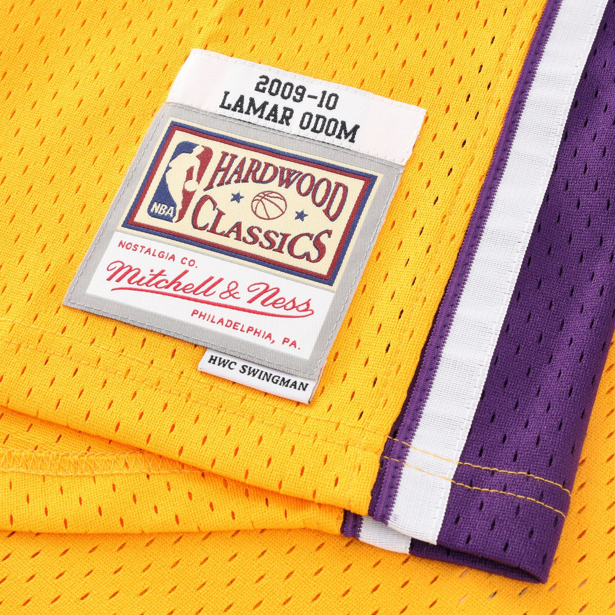 Lamar Odom Los Angeles Lakers Swingman Jersey product image 6, provided for visual reference and product detail review