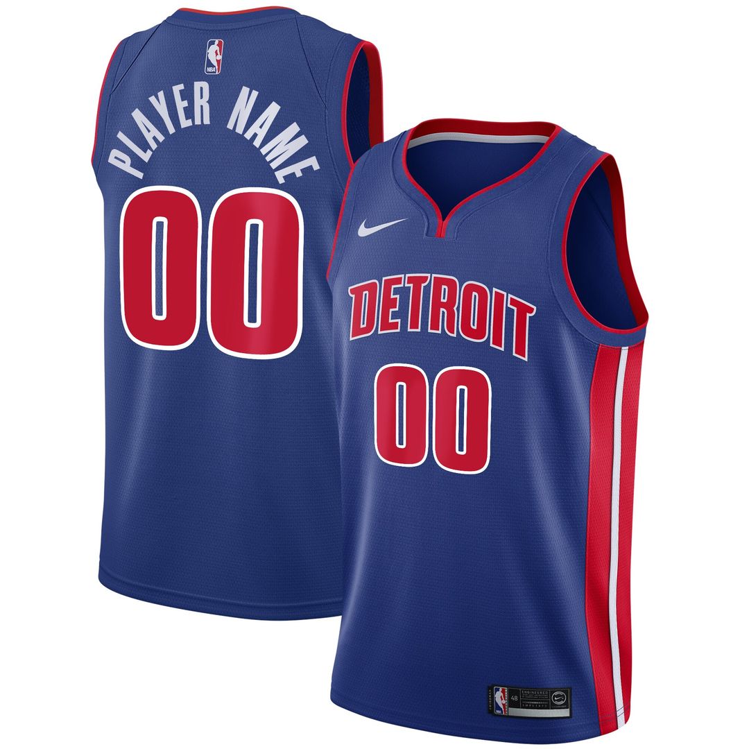Detroit Pistons Nike Swingman Custom Jersey Blue - Icon product image 1
