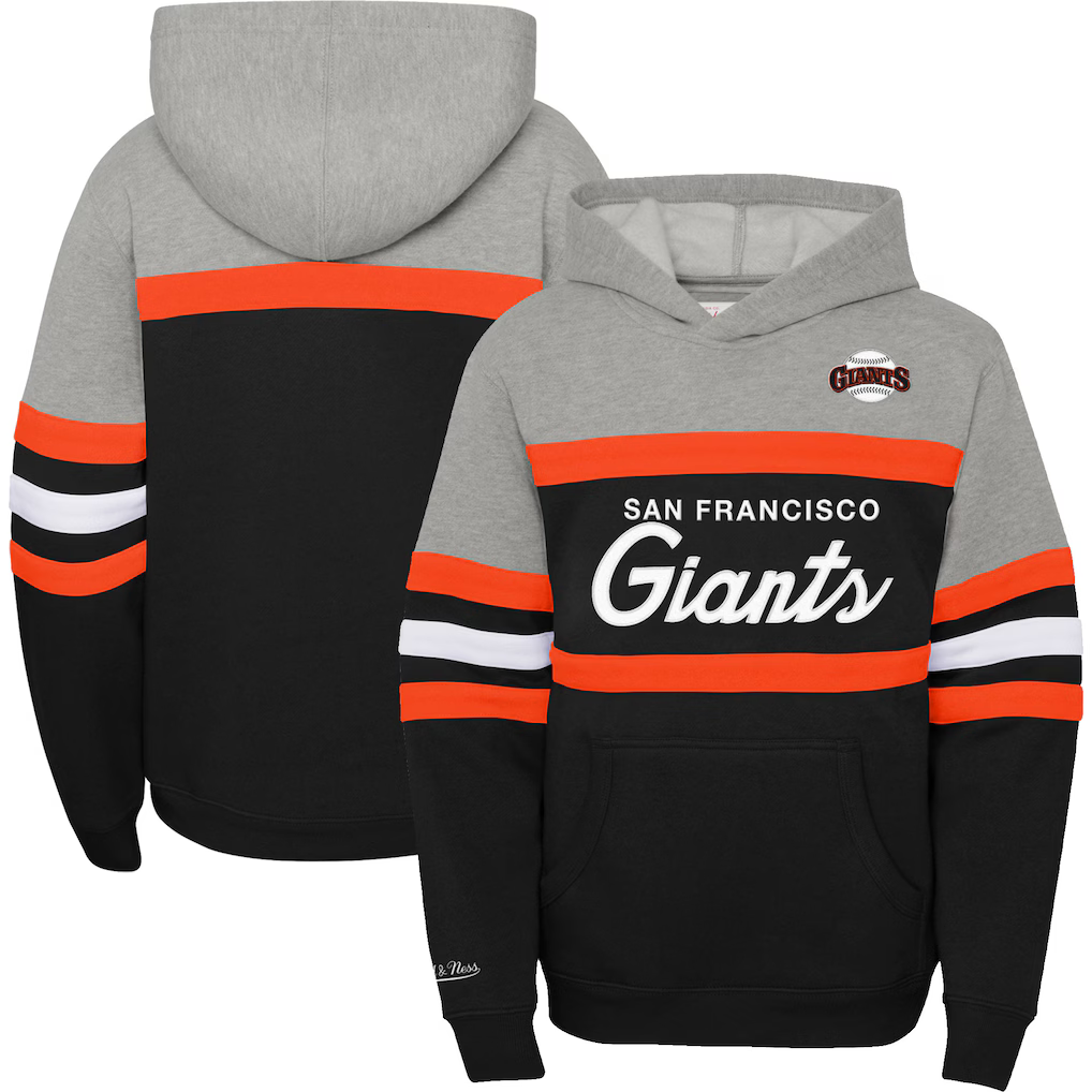 Mitchell & Ness Youth San Francisco Giants Head Coach Pull Over Hoodie product image 3, provided for visual reference and
