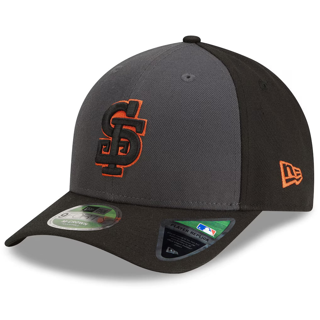 San Francisco Giants New Era Player Replica Alternate 9FORTY M-Crown Youth Adjustable Hat - Gray/Black product image 1,