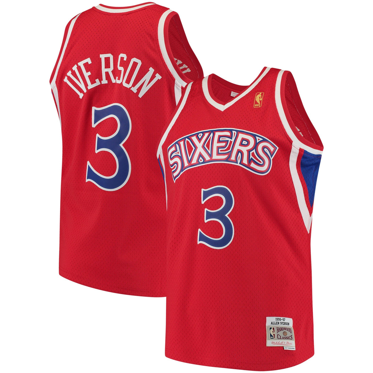Allen Iverson Philadelphia 76ers 1996-97 Hardwood Classics Swingman Jersey - Mens product image 2, provided for visual