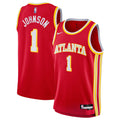 Jalen Johnson Atlanta Hawks Icon Edition Swingman Jersey - Red - Youth product image 1, provided for visual reference and