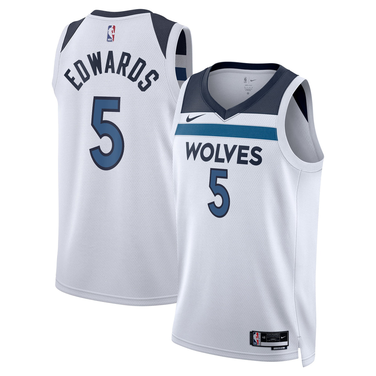 Anthony Edwards Minnesota Timberwolves Association Edition Swingman Jersey - White - Unisex product image 2, provided for
