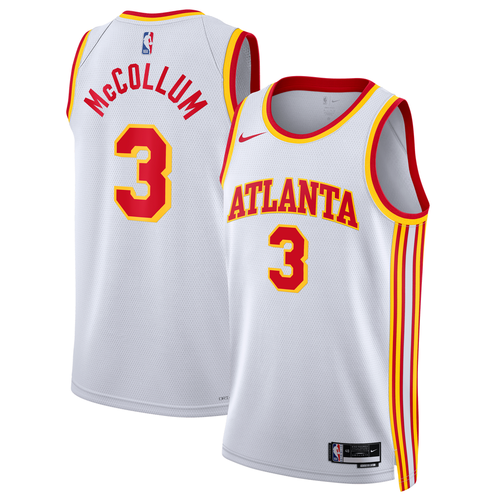 CJ McCollum Atlanta Hawks Association Edition Swingman Jersey - White - Unisex product image 2, provided for visual