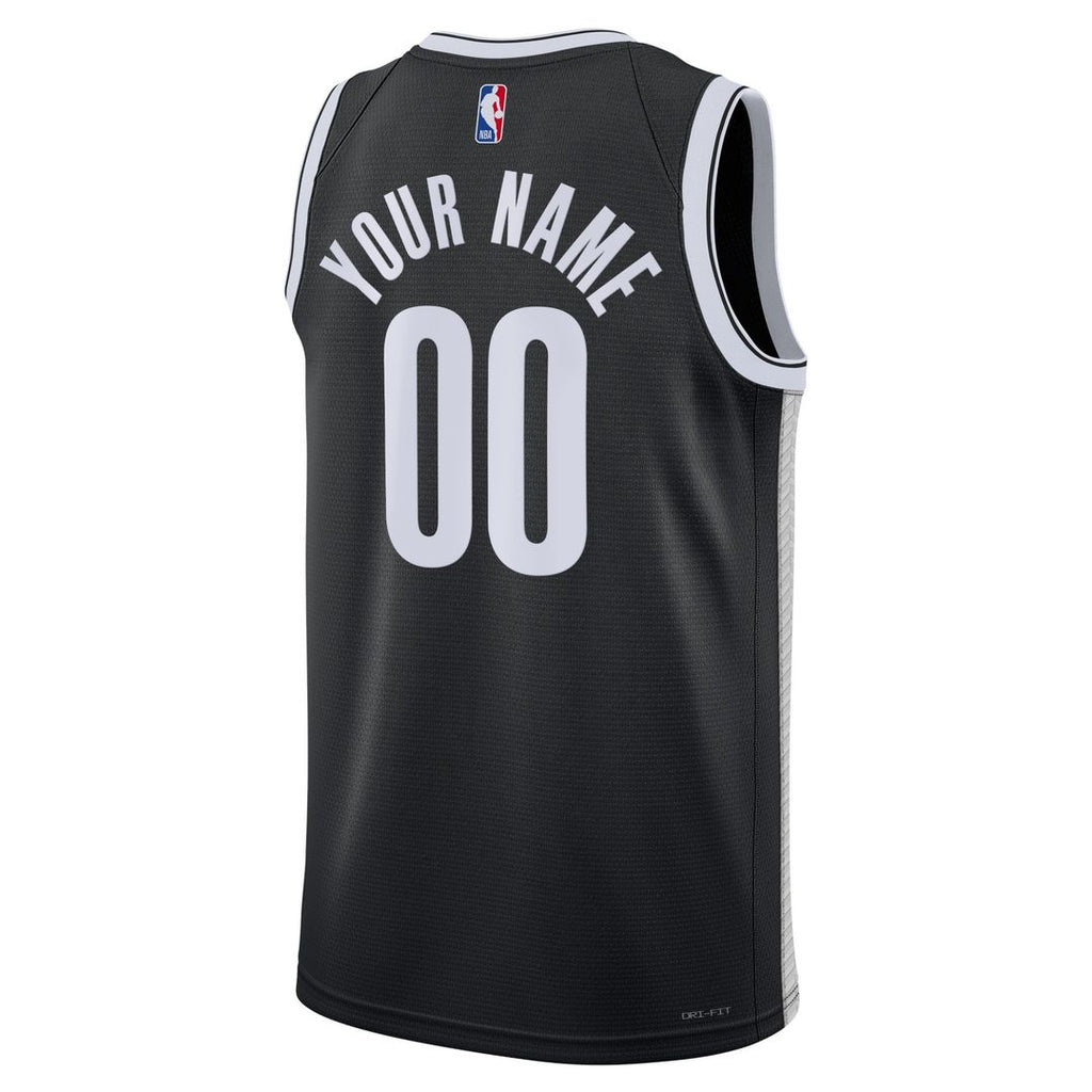 Brooklyn Nets Nike Unisex Swingman Custom Jersey Black product image 3