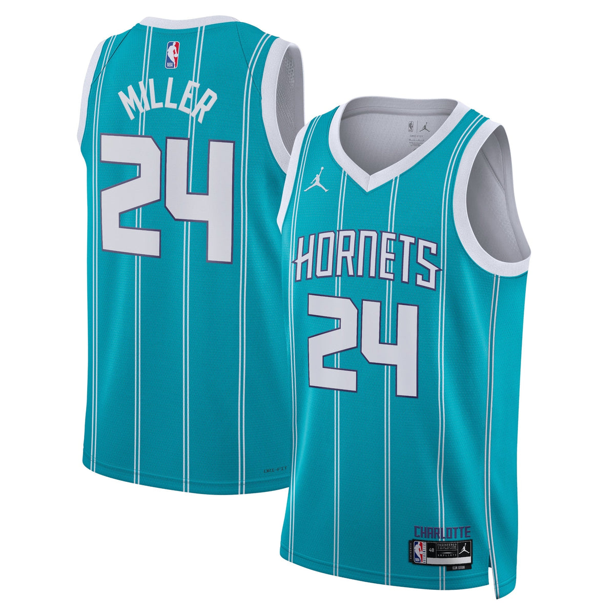 Brandon Miller Charlotte Hornets Icon Edition Swingman Jersey - Teal - Unisex product image 1, provided for visual reference
