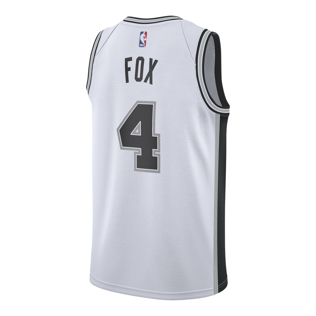 De'Aaron Fox San Antonio Spurs Association Edition Swingman Jersey - White - Youth product image 4, provided for visual