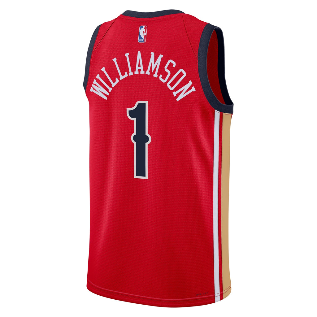 Zion Williamson New Orleans Pelicans Statement Edition Swingman Jersey - Red - Unisex product image 4, provided for visual