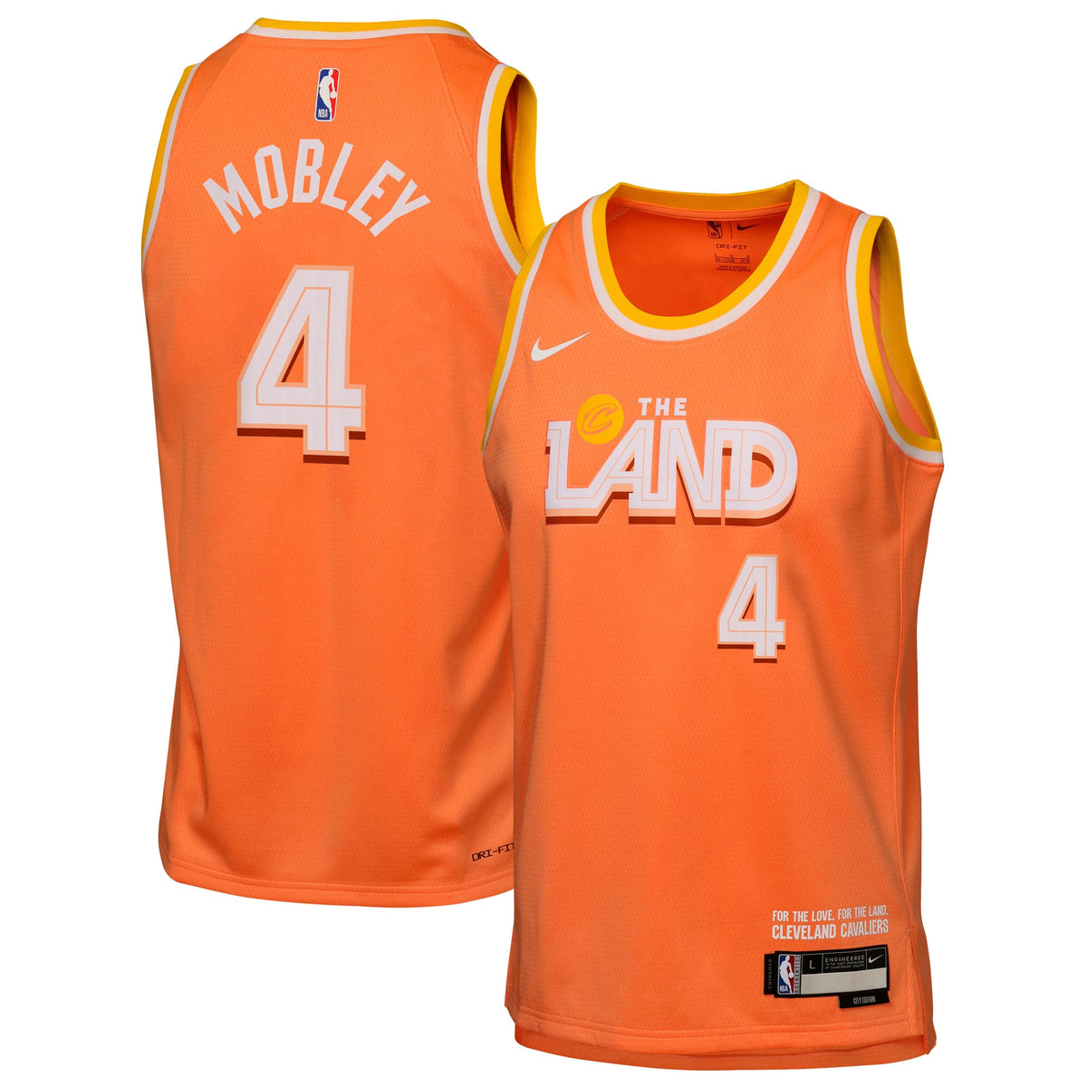 Evan Mobley Cleveland Cavaliers 2025/26 City Edition Swingman Jersey - Orange - Youth product image 1, provided for visual