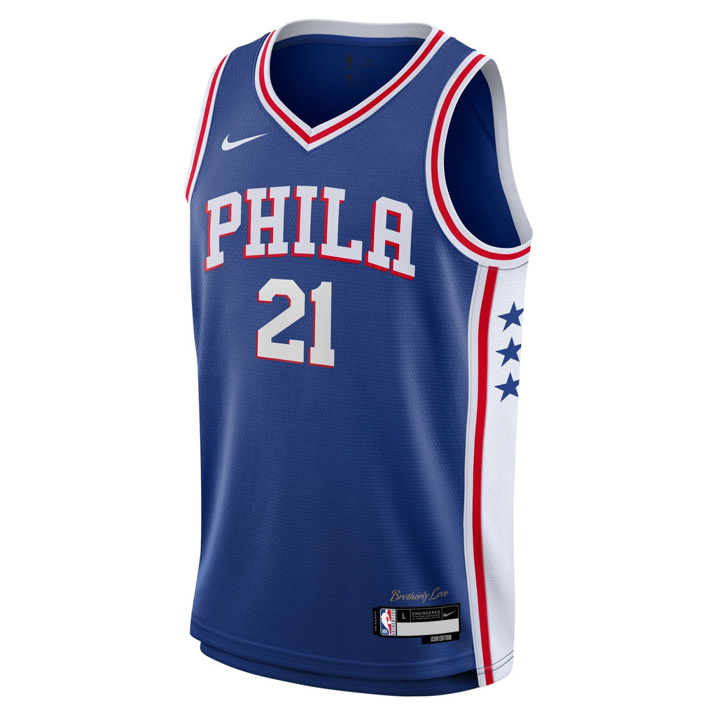 Joel Embiid Philadelphia 76ers Swingman Icon Jersey - Youth product image 3, provided for visual reference and product