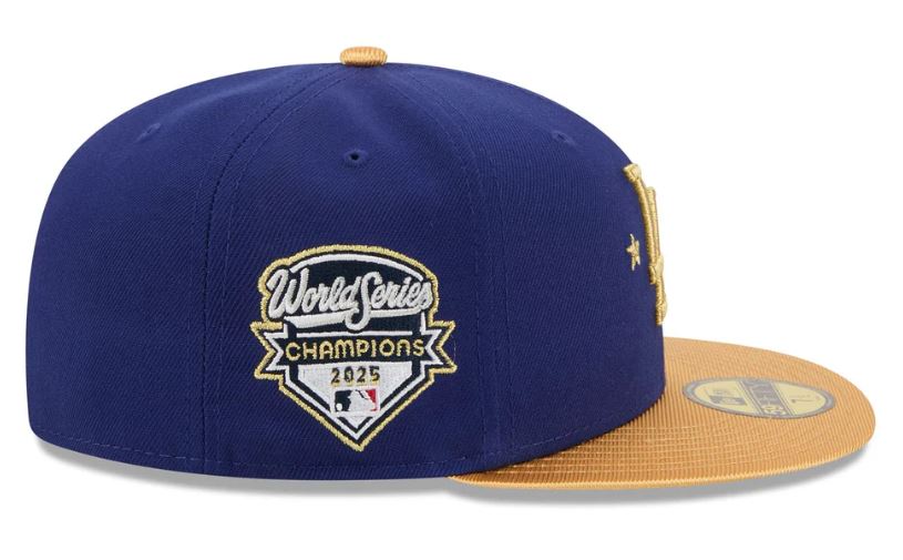 New Era Los Angeles Dodgers Gold 2025 World Series Champions Sidepatch 59FIFTY Fitted product image 4, provided for visual