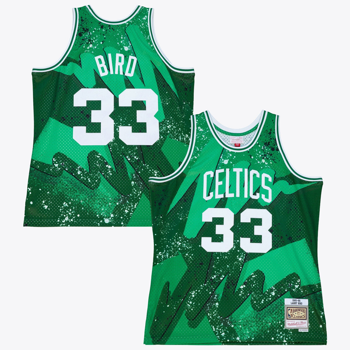 Larry Bird Boston Celtics 1985 Hyper Hoops Swingman Jersey - Green product image 2, provided for visual reference and