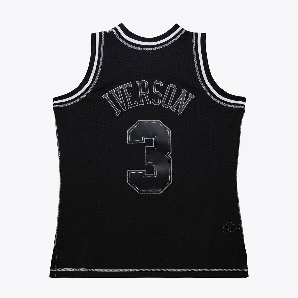 Allen Iverson Philadelphia 76ers 1996 Contrast 2K Swingman Jersey - Black product image 4, provided for visual reference and