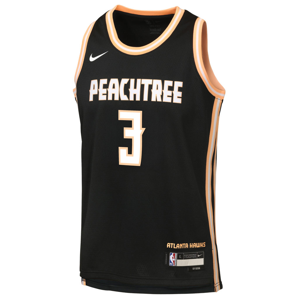 CJ McCollum Atlanta Hawks 2025/26 City Edition Swingman Jersey - Black - Youth product image 3, provided for visual