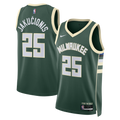 Kasparas Jakučionis Milwaukee Bucks Icon Edition Swingman Jersey - White - Unisex product image 1, provided for visual