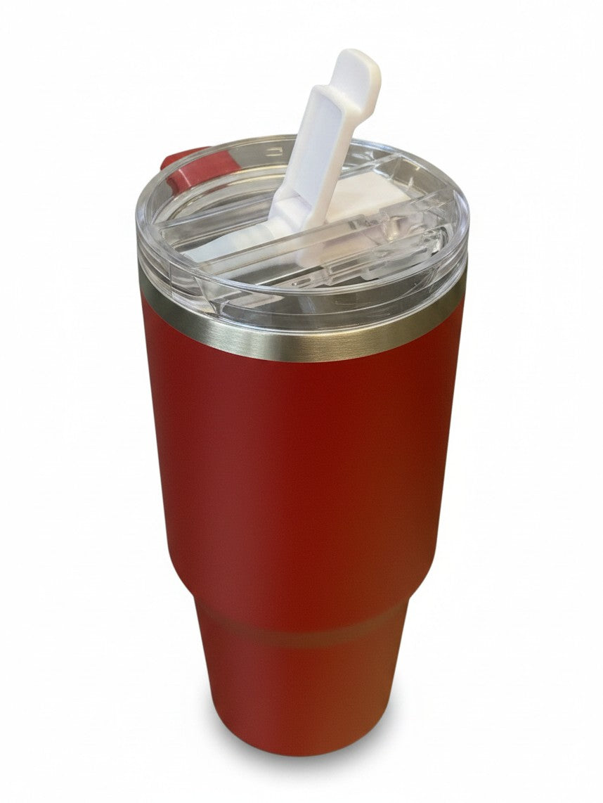 San Francisco 49ers 40 oz Stainless Steel Team Color Flip Straw Tumbler product image 3, provided for visual reference and