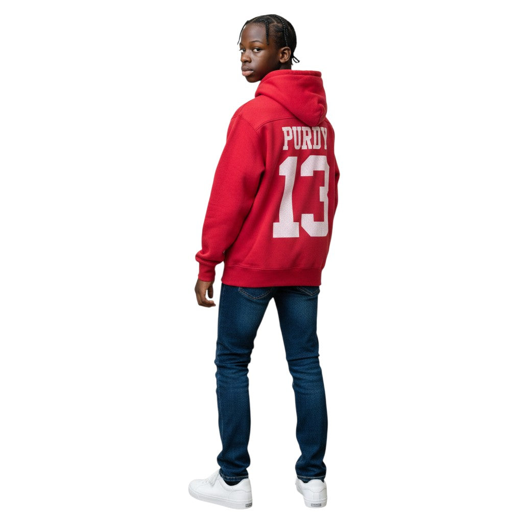 Nike Youth San Francisco 49ers Brock Purdy Club Fleece Hoodie product image 5, provided for visual reference and product