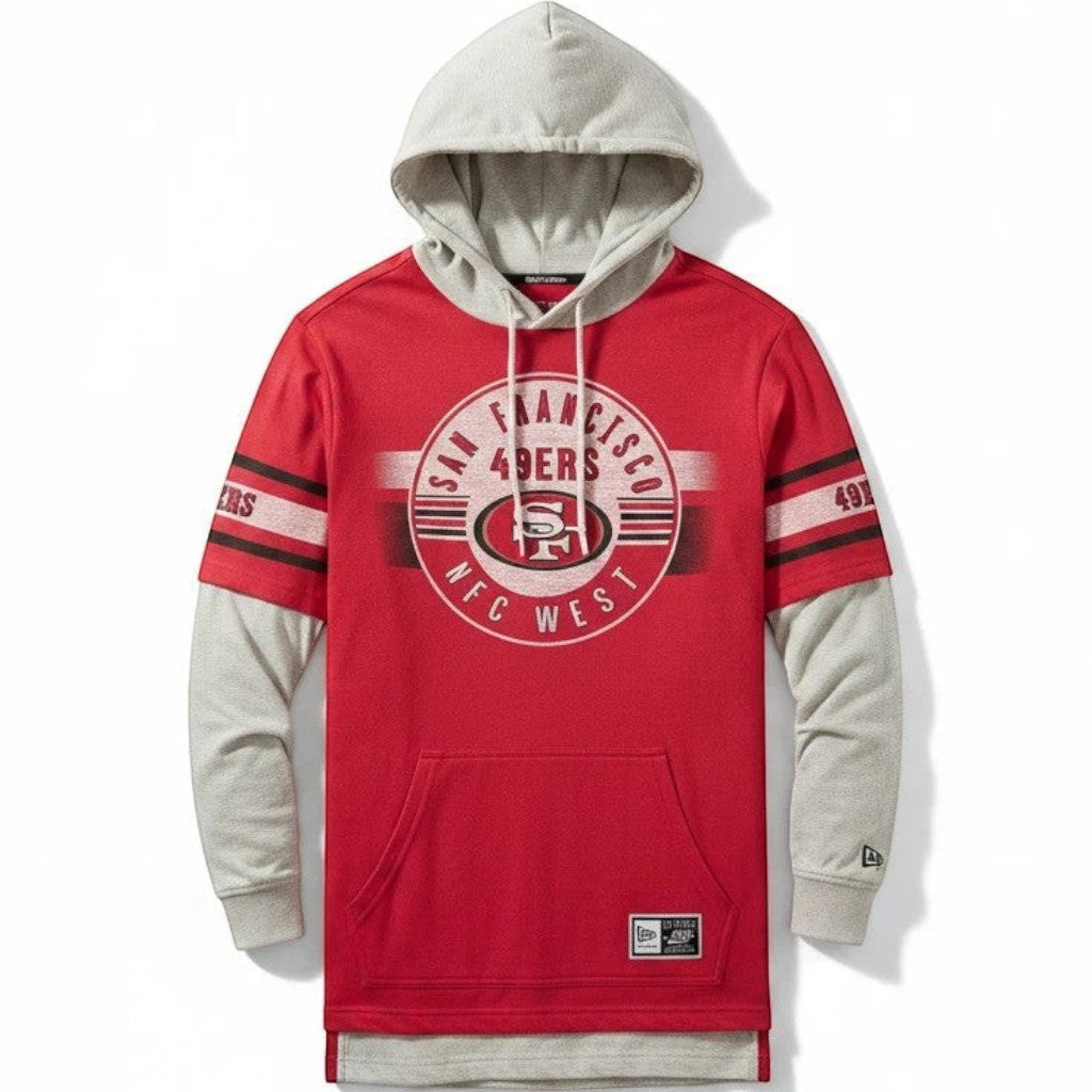 San Francisco 49ers Long Sleeve Hooded Layered Shirt product image 4, provided for visual reference and product detail review