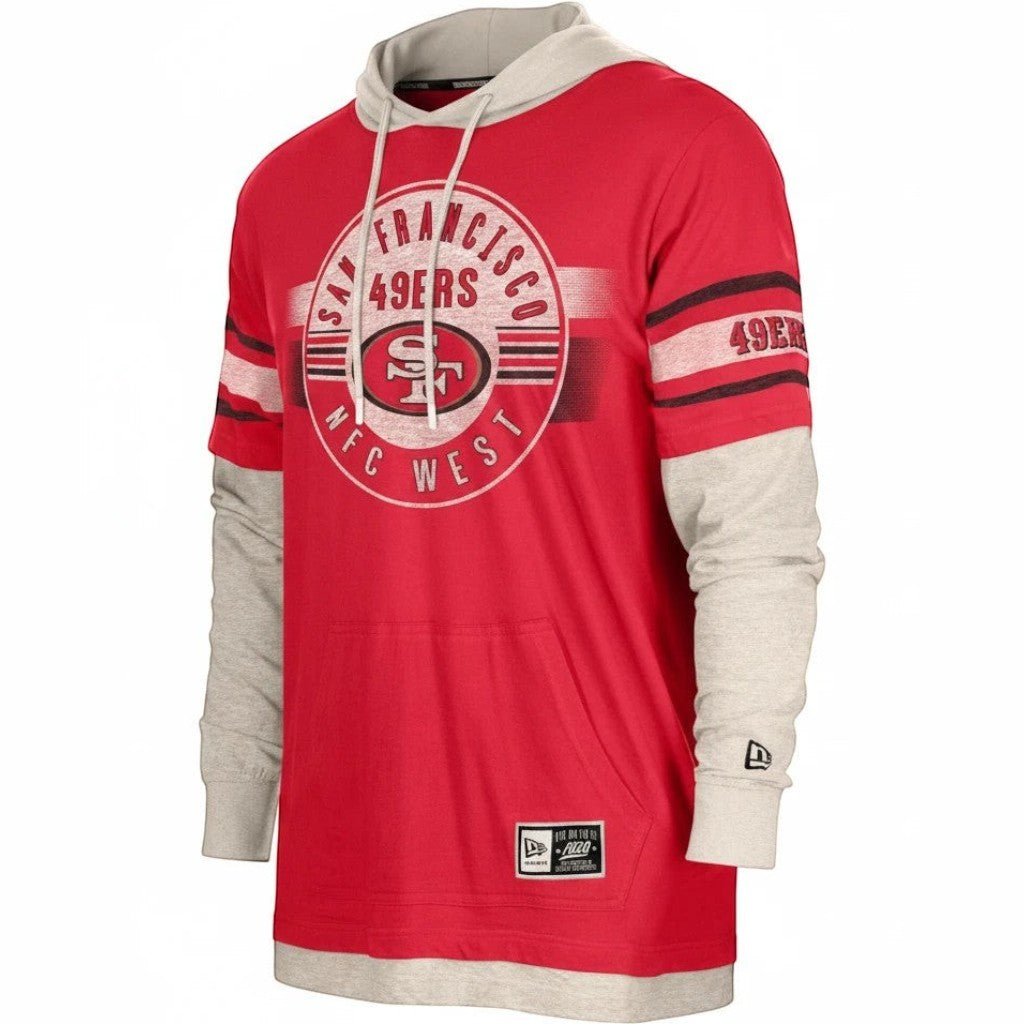 San Francisco 49ers Long Sleeve Hooded Layered Shirt product image 3, provided for visual reference and product detail review
