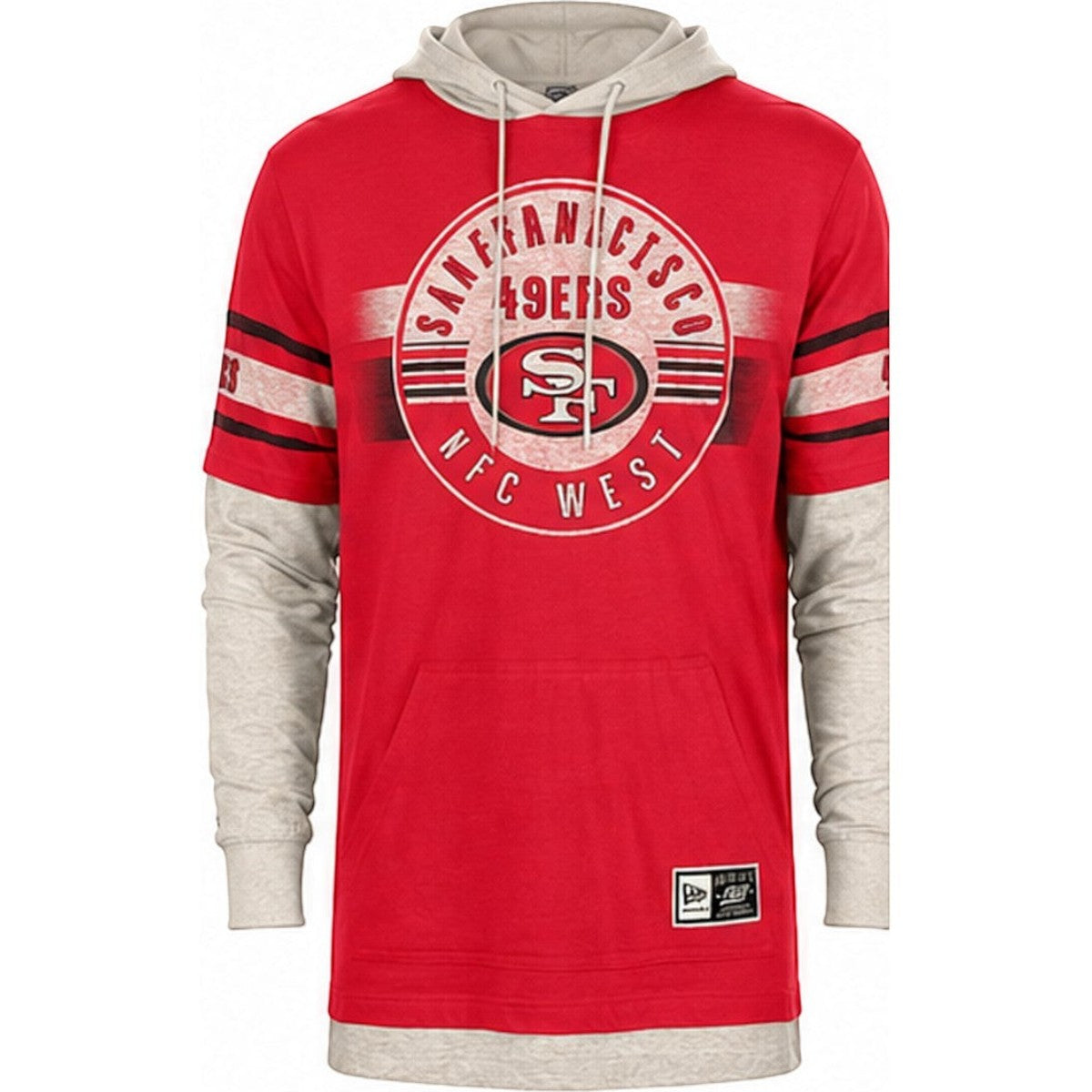 San Francisco 49ers Long Sleeve Hooded Layered Shirt product image 1, provided for visual reference and product detail review