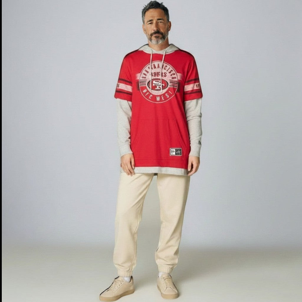 San Francisco 49ers Long Sleeve Hooded Layered Shirt product image 5, provided for visual reference and product detail review