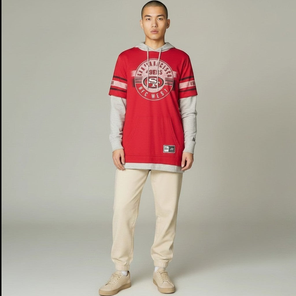 San Francisco 49ers Long Sleeve Hooded Layered Shirt product image 6, provided for visual reference and product detail review