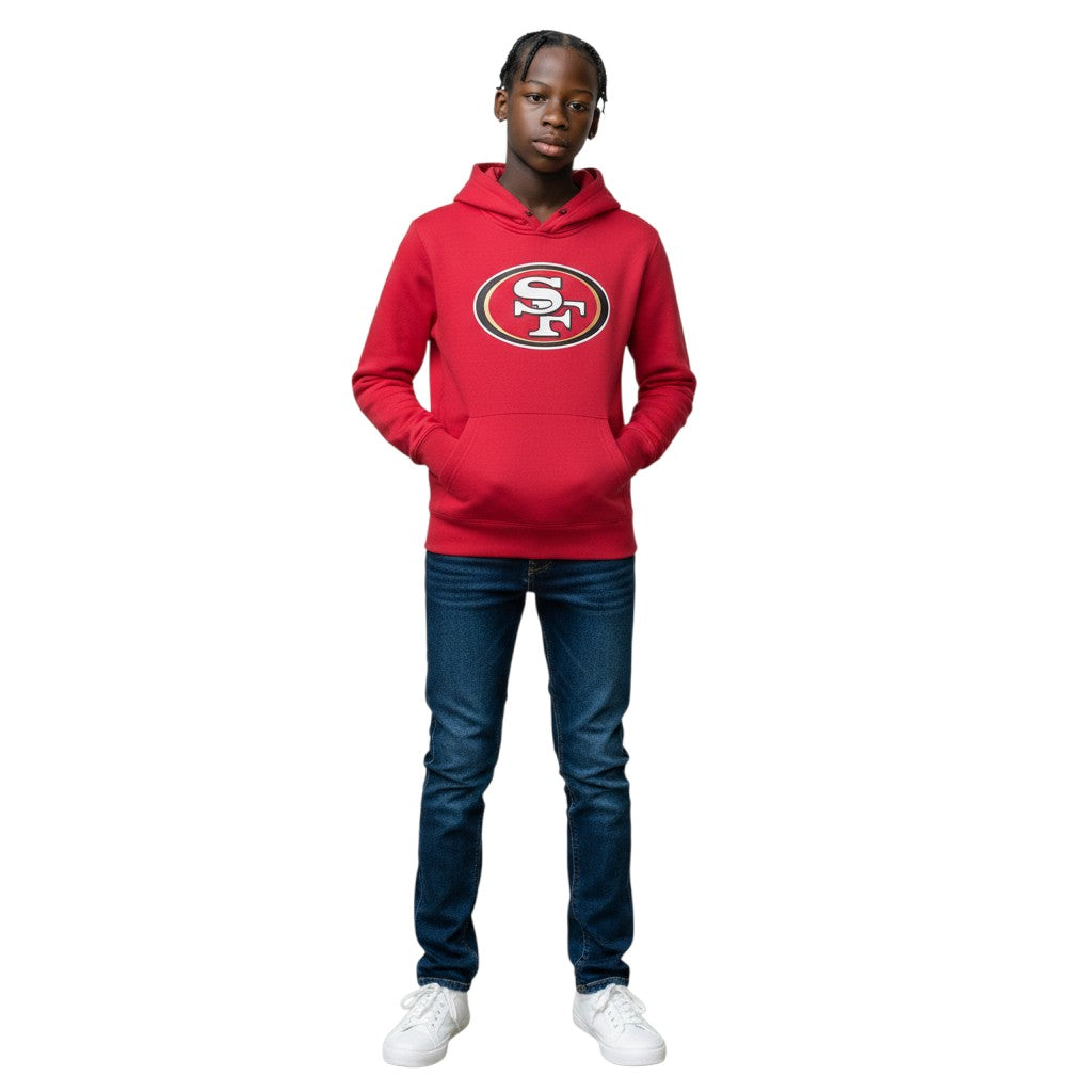 Nike Youth San Francisco 49ers Brock Purdy Club Fleece Hoodie product image 2, provided for visual reference and product