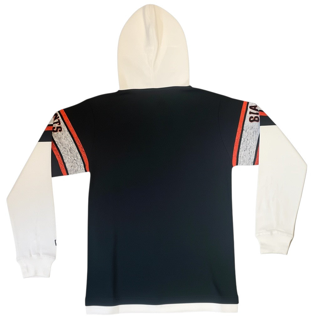 New Era Men San Francisco Giants Twofer Pullover Hoodie - Black/White product image 5, provided for visual reference and