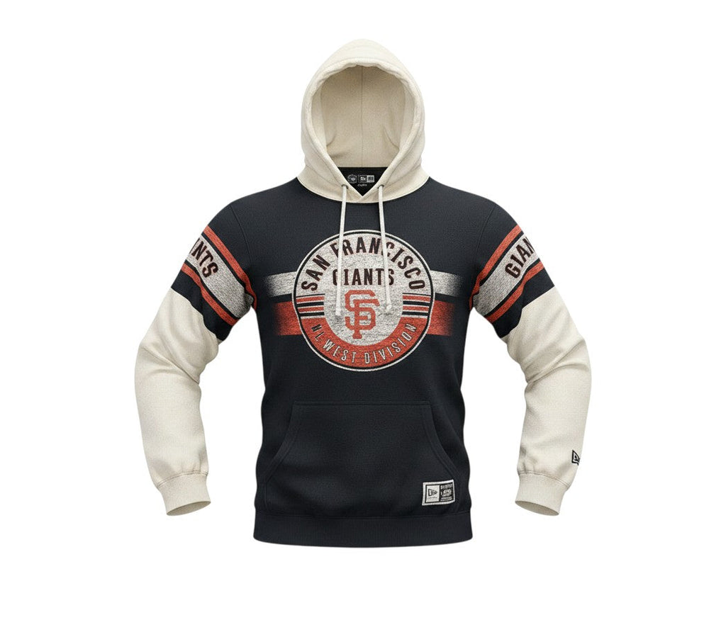 New Era Men San Francisco Giants Twofer Pullover Hoodie - Black/White product image 1, provided for visual reference and