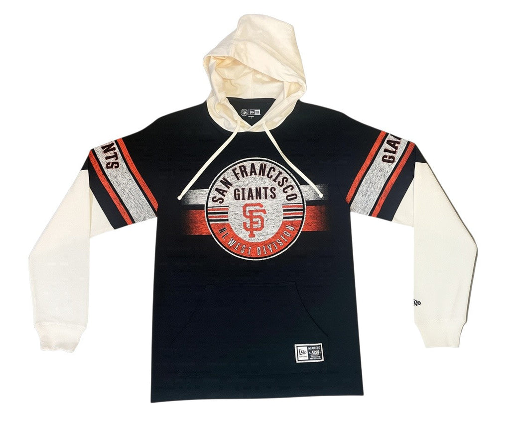 New Era Men San Francisco Giants Twofer Pullover Hoodie - Black/White product image 2, provided for visual reference and